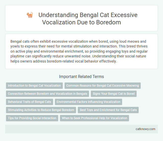 Understanding Bengal Cat Excessive Vocalization Due to Boredom