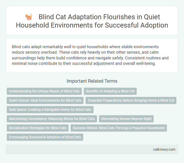 Blind Cat Adaptation Flourishes in Quiet Household Environments for Successful Adoption