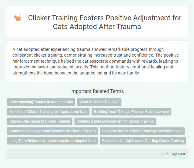Clicker Training Fosters Positive Adjustment for Cats Adopted After Trauma