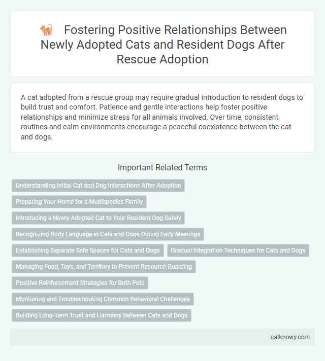 Fostering Positive Relationships Between Newly Adopted Cats and Resident Dogs After Rescue Adoption