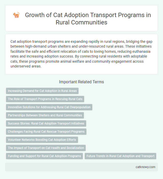 Growth of Cat Adoption Transport Programs in Rural Communities