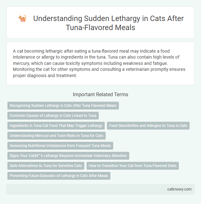 Understanding Sudden Lethargy in Cats After Tuna-Flavored Meals