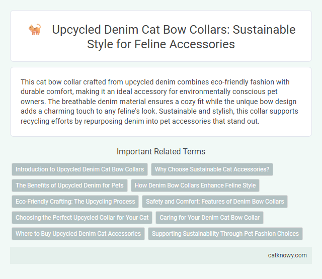Upcycled Denim Cat Bow Collars: Sustainable Style for Feline Accessories