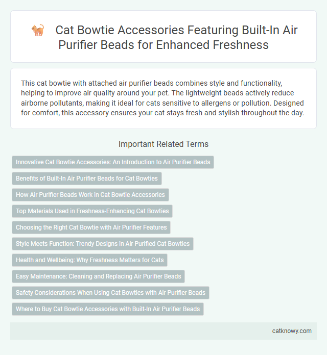 Cat Bowtie Accessories Featuring Built-In Air Purifier Beads for Enhanced Freshness