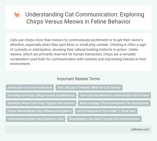 Understanding Cat Communication: Exploring Chirps Versus Meows in Feline Behavior