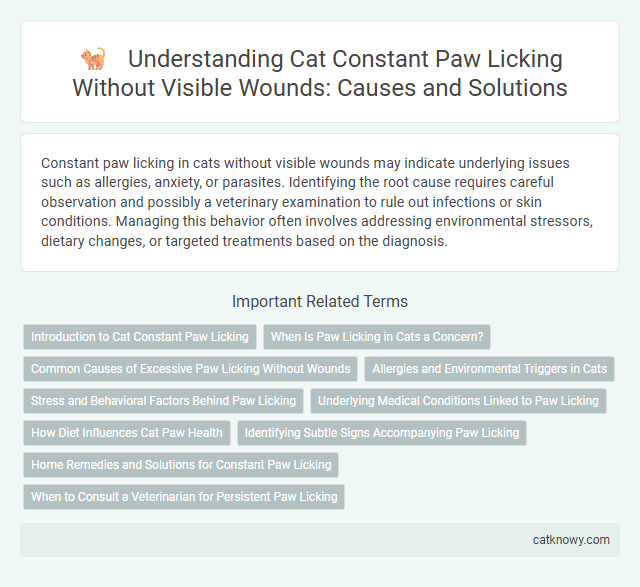 Understanding Cat Constant Paw Licking Without Visible Wounds: Causes and Solutions