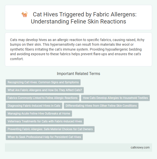Cat Hives Triggered by Fabric Allergens: Understanding Feline Skin Reactions