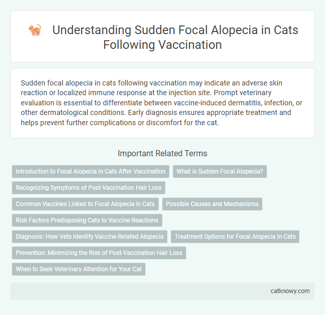 Understanding Sudden Focal Alopecia in Cats Following Vaccination