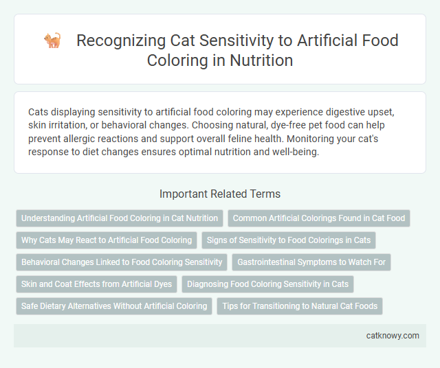 Recognizing Cat Sensitivity to Artificial Food Coloring in Nutrition