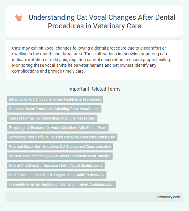 Understanding Cat Vocal Changes After Dental Procedures in Veterinary Care