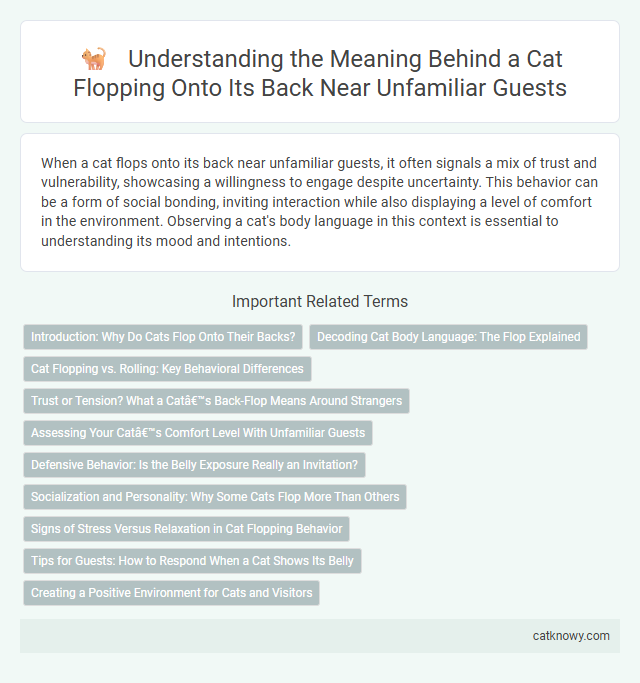 Understanding the Meaning Behind a Cat Flopping Onto Its Back Near Unfamiliar Guests