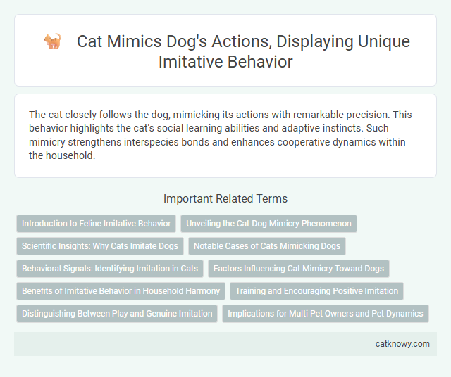 Cat Mimics Dog's Actions, Displaying Unique Imitative Behavior