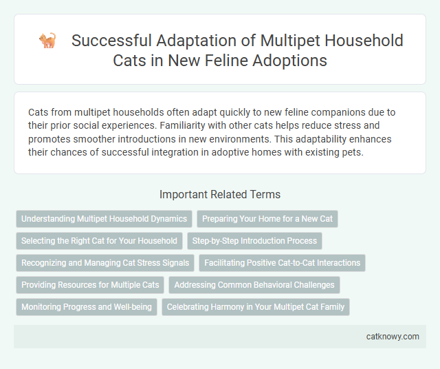 Successful Adaptation of Multipet Household Cats in New Feline Adoptions