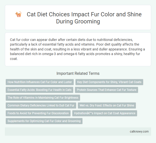 Cat Diet Choices Impact Fur Color and Shine During Grooming