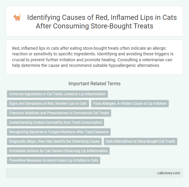 Identifying Causes of Red, Inflamed Lips in Cats After Consuming Store-Bought Treats