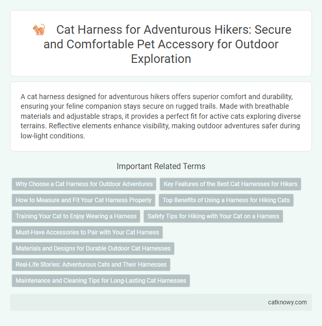 Cat Harness for Adventurous Hikers: Secure and Comfortable Pet Accessory for Outdoor Exploration