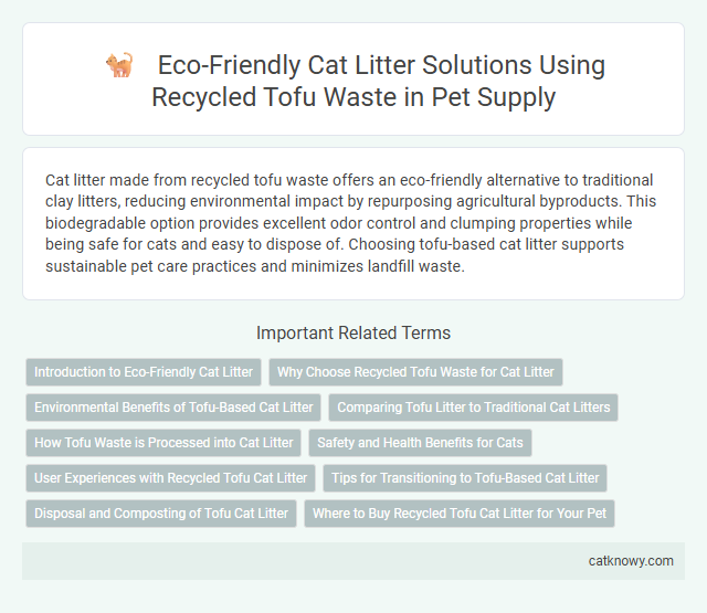 Eco-Friendly Cat Litter Solutions Using Recycled Tofu Waste in Pet Supply