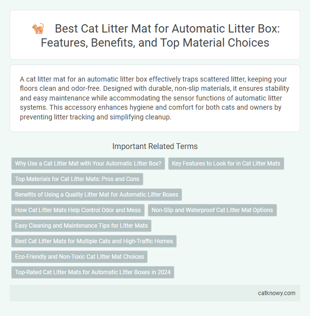 Best Cat Litter Mat for Automatic Litter Box: Features, Benefits, and Top Material Choices