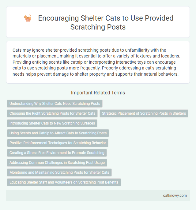 Encouraging Shelter Cats to Use Provided Scratching Posts