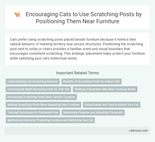 Encouraging Cats to Use Scratching Posts by Positioning Them Near Furniture