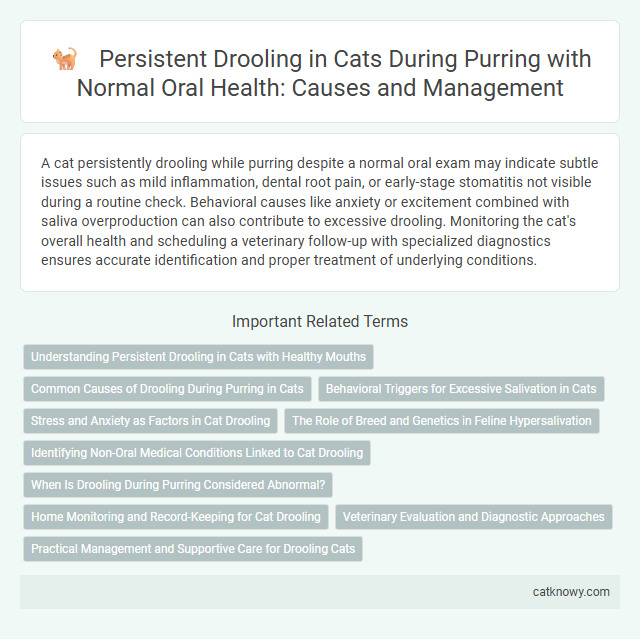 Persistent Drooling in Cats During Purring with Normal Oral Health: Causes and Management