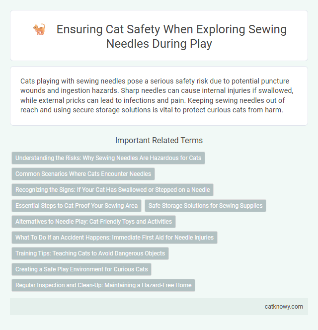 Ensuring Cat Safety When Exploring Sewing Needles During Play
