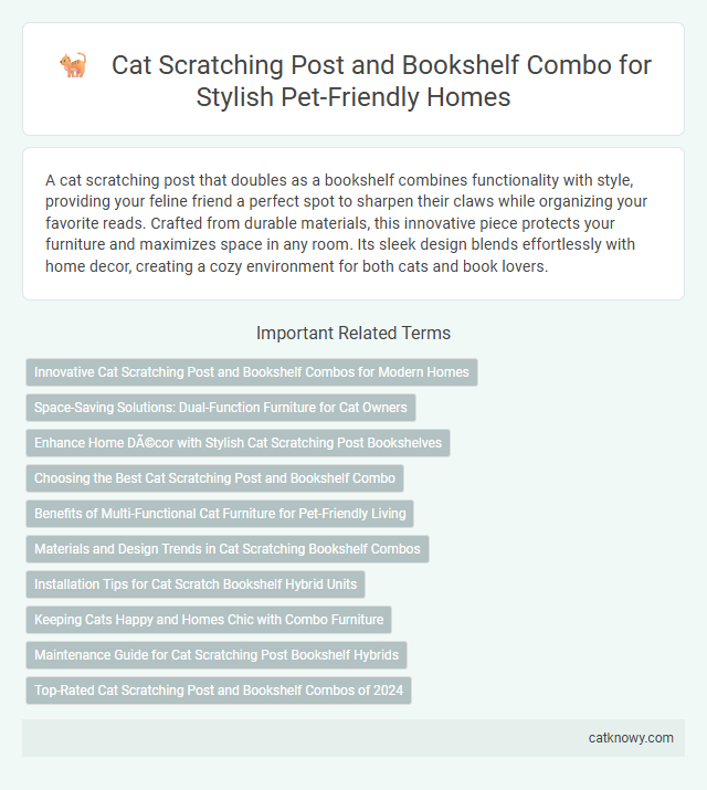 Cat Scratching Post and Bookshelf Combo for Stylish Pet-Friendly Homes