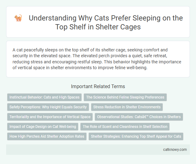 Understanding Why Cats Prefer Sleeping on the Top Shelf in Shelter Cages