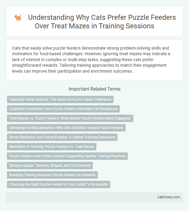 Understanding Why Cats Prefer Puzzle Feeders Over Treat Mazes in Training Sessions
