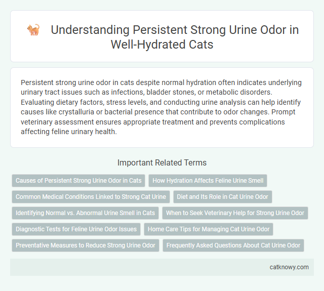 Understanding Persistent Strong Urine Odor in Well-Hydrated Cats