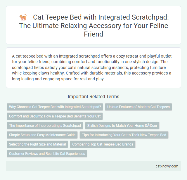 Cat Teepee Bed with Integrated Scratchpad: The Ultimate Relaxing Accessory for Your Feline Friend