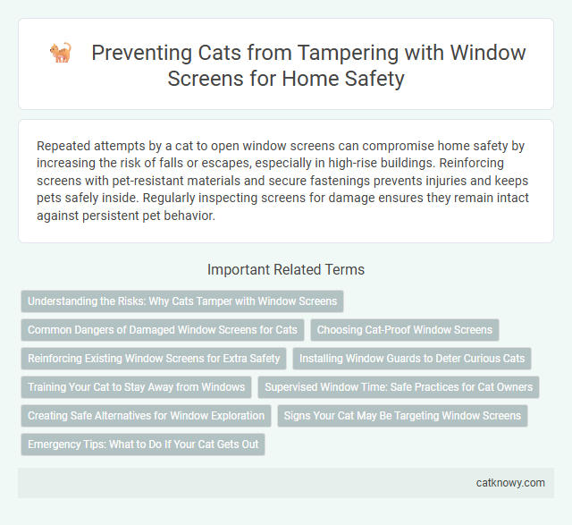 Preventing Cats from Tampering with Window Screens for Home Safety