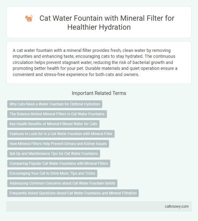 Cat Water Fountain with Mineral Filter for Healthier Hydration
