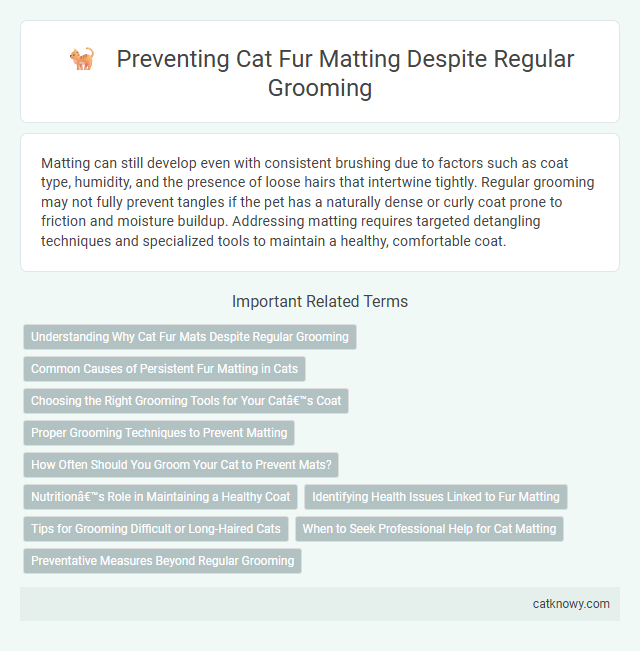 Preventing Cat Fur Matting Despite Regular Grooming