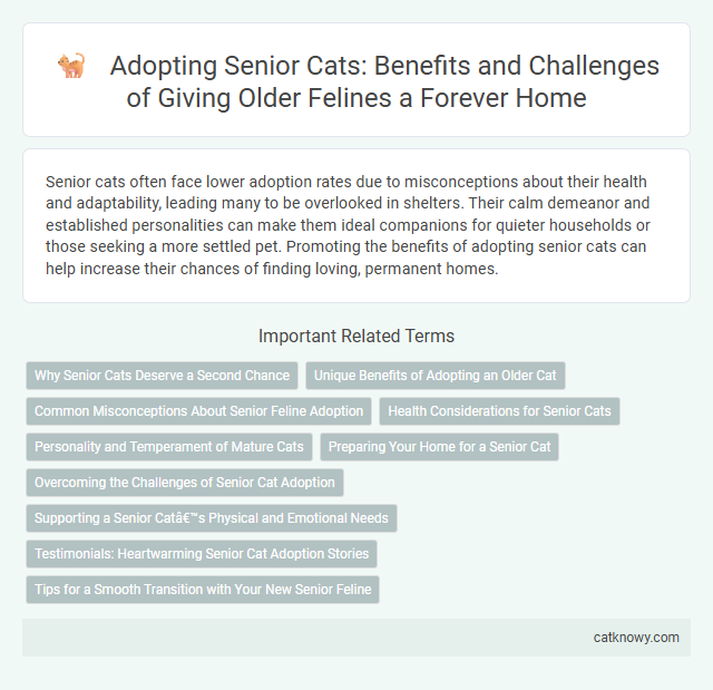 Adopting Senior Cats: Benefits and Challenges of Giving Older Felines a Forever Home