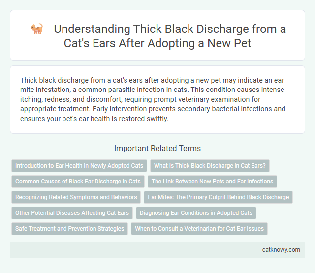 Understanding Thick Black Discharge from a Cat's Ears After Adopting a New Pet