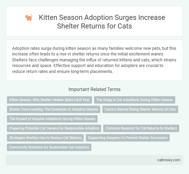 Kitten Season Adoption Surges Increase Shelter Returns for Cats