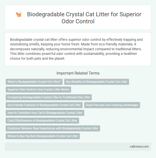 Biodegradable Crystal Cat Litter for Superior Odor Control