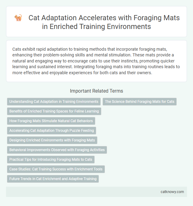 Cat Adaptation Accelerates with Foraging Mats in Enriched Training Environments