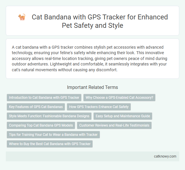 Cat Bandana with GPS Tracker for Enhanced Pet Safety and Style