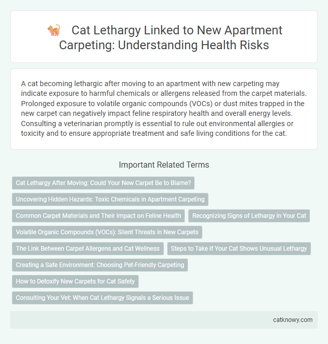 Cat Lethargy Linked to New Apartment Carpeting: Understanding Health Risks