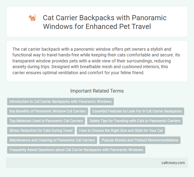 Cat Carrier Backpacks with Panoramic Windows for Enhanced Pet Travel