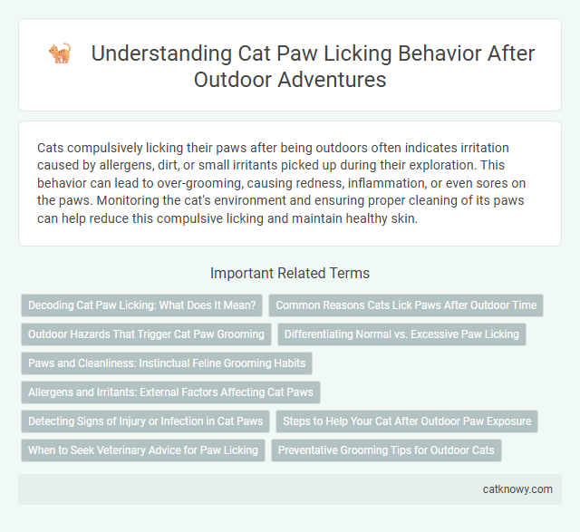 Understanding Cat Paw Licking Behavior After Outdoor Adventures
