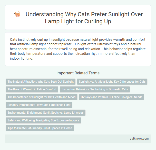 Understanding Why Cats Prefer Sunlight Over Lamp Light for Curling Up