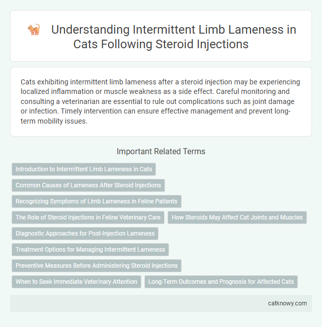 Understanding Intermittent Limb Lameness in Cats Following Steroid Injections