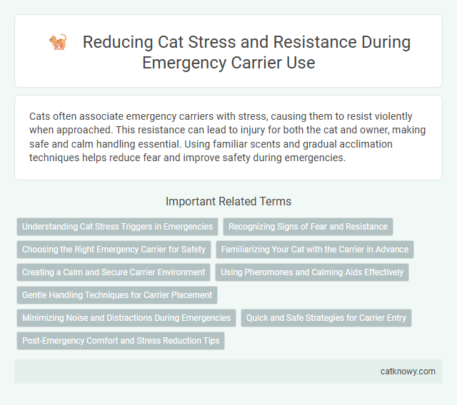 Reducing Cat Stress and Resistance During Emergency Carrier Use