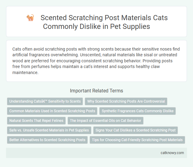 Scented Scratching Post Materials Cats Commonly Dislike in Pet Supplies