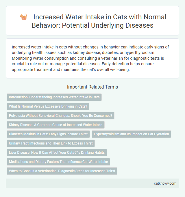 Increased Water Intake in Cats with Normal Behavior: Potential Underlying Diseases