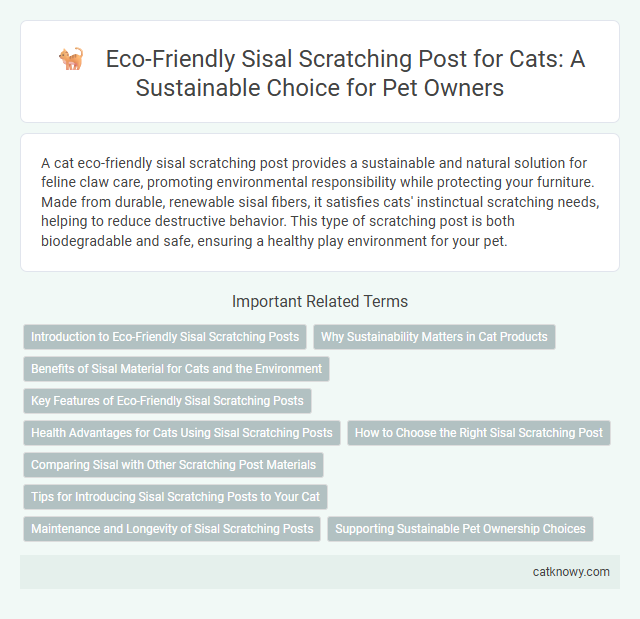 Eco-Friendly Sisal Scratching Post for Cats: A Sustainable Choice for Pet Owners