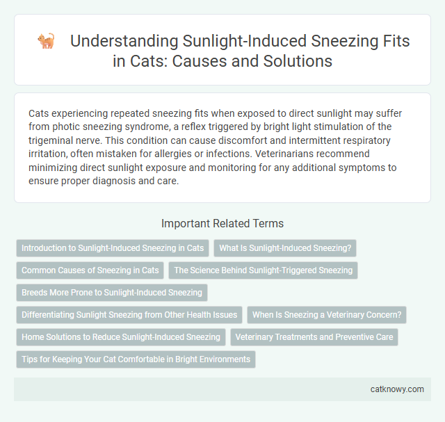 Understanding Sunlight-Induced Sneezing Fits in Cats: Causes and Solutions